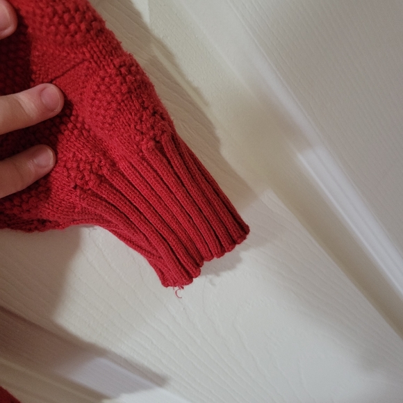 Vintage red Steel Sport knit long sleeve crewneck grandpa sweater medium - Picture 8 of 8